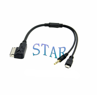 AMI MMI AUX to USB audio wire harness for Audi